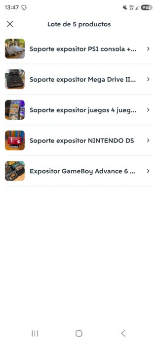 Lote Soportes Consolas PS1, DS, Mega Drive