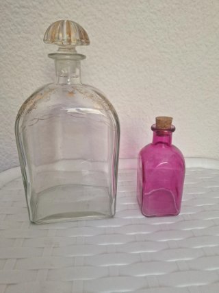 Juego de 2 botellas decorativas