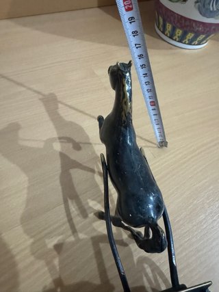 Escultura caballo y carro de bronce