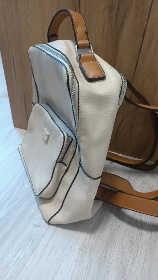 Mochila antirrobo Paco Martínez Beige y Marrón