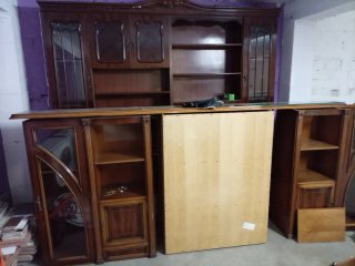 Lote Muebles Hogar: Sofá Naranja y Cama