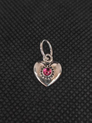 Colgante Plata 925 Corazón Piedra Rosa051-03-00707
