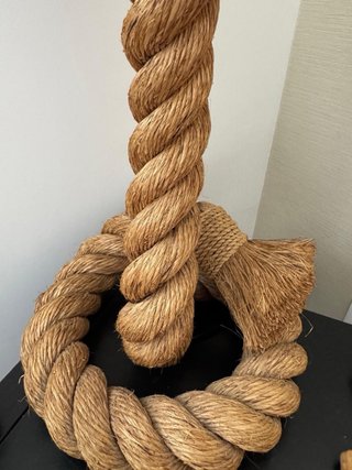 Lampada da terra in iuta