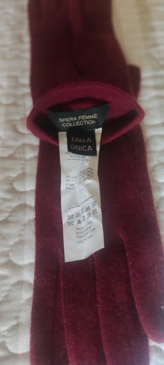 Guantes de lana Sfera rojos talla S
