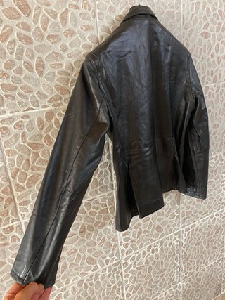 Giacca biker in vera pelle leggera morbida vintage