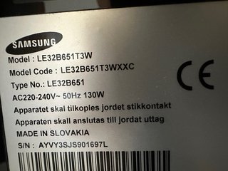 TV Samsung LE32B651T3W