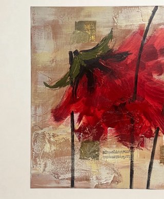 Cuadro decorativo floral 119 x 60 x 5 cm.