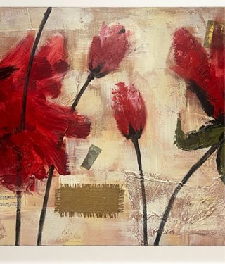 Cuadro decorativo floral 119 x 60 x 5 cm.