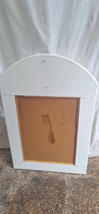 Espejo de pared ratán blanco