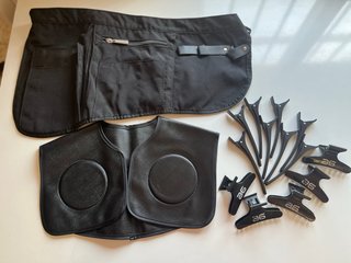 Cinturón y pesa de corte para peluquería y pinzas