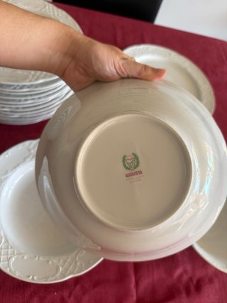 Vajilla Augusta Blanca Porcelana