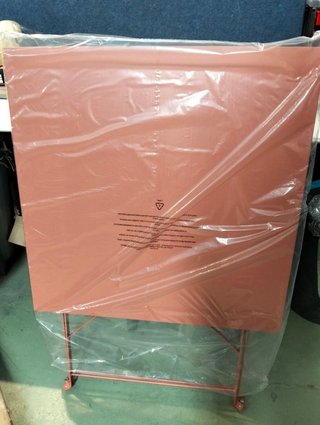 Mesa de jardín bistró plegable de acero 70cm