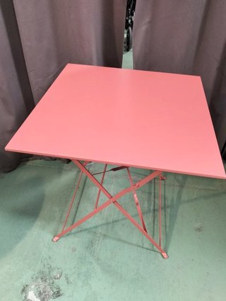 Mesa de jardín bistró plegable de acero 70cm