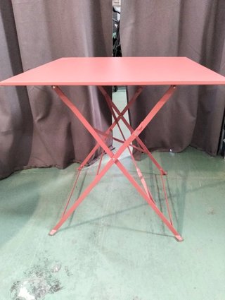 Mesa de jardín bistró plegable de acero 70cm