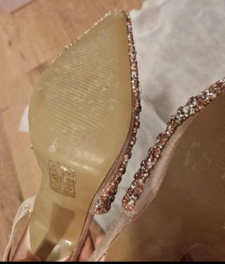 Scarpe donna 36 con strass oro/argento