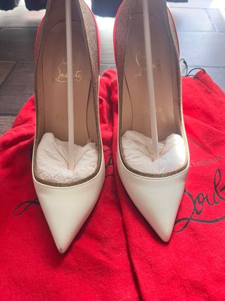 Scarpe Louboutin Tucsick 120 Oro Bianco