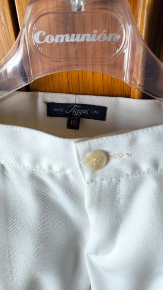 Traje COMPLETO + zapatos comunión  almirante blanc
