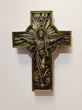 Crocifisso da Parete Croce Sacra Gesù Bassorilievo