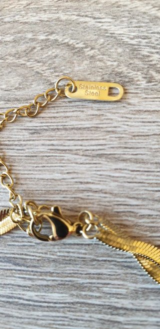 ACERO PULSERA DORADA