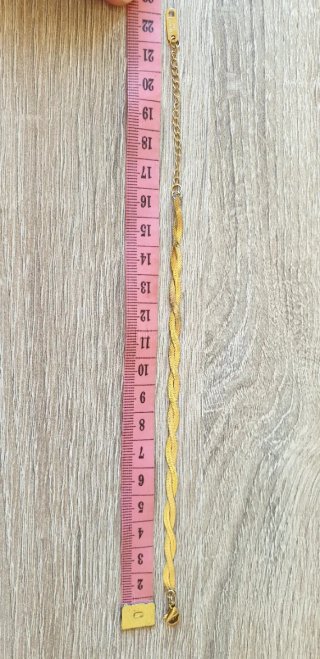 ACERO PULSERA DORADA
