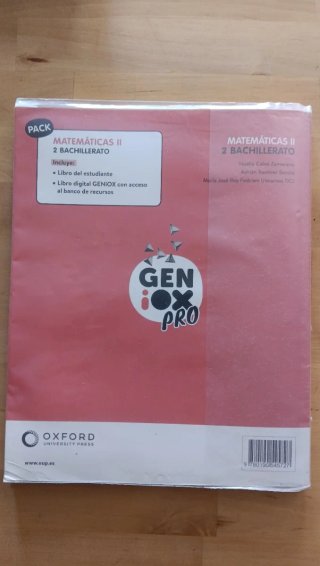 Libro Matemáticas II 2 Bachillerato : Geniox