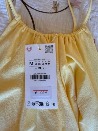 Top Zara Amarillo Tirantes