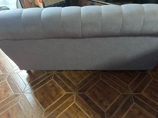 Sofá Vintage Piel Sintética y Madera