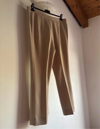 Pantaloni eleganti donna beige