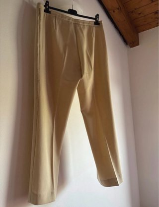 Pantaloni eleganti donna beige