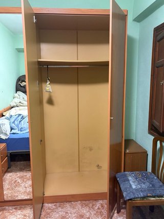 Armario 4 puertas madera con espejos