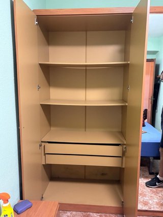 Armario 4 puertas madera con espejos