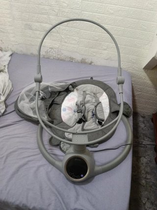 Hamaca Mecedora Eléctrica Bebé Gris