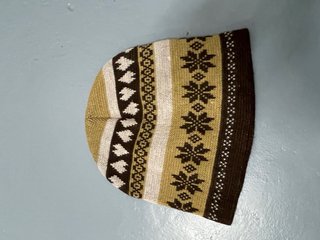 Chaqueta de nieve marrón y gris