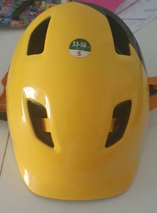 Casco Btwin Infantil Amarillo Talla S