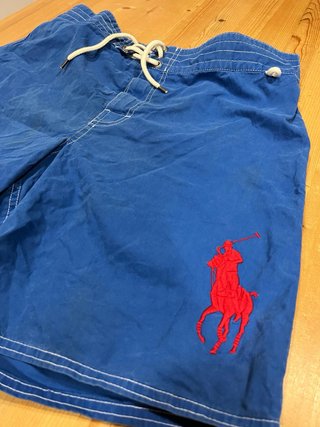 Bañador Polo Ralph Lauren Azul y logo Rojo