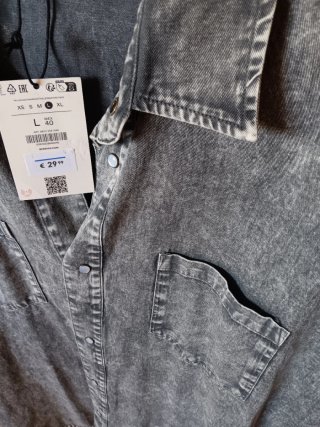 Camisa vaquera Bershka Talla L