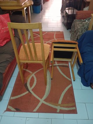 2 Sillas Comedor Madera Tapizadas