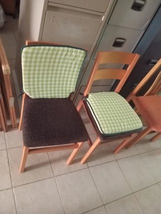 2 Sillas Comedor Madera Tapizadas