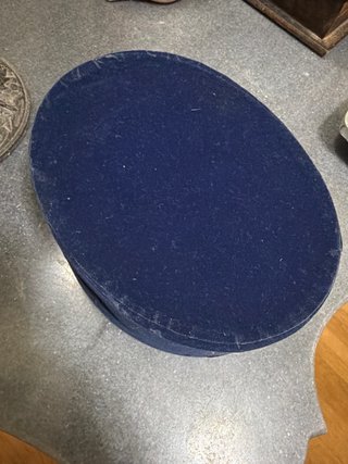 Joyero Ovalado Plata y Azul