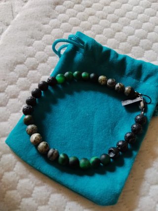 Bracciale Pietre Dure Vulcaniche Unisex