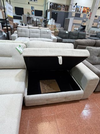 Sofá Cama Beige con Arcón