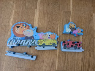 Puzzle tren animales Peppa Pig