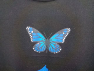 Camiseta corta mujer mariposa