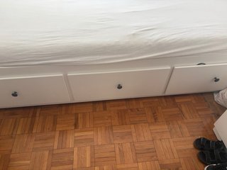 Diván Ikea Hemnes Blanco con Colchones