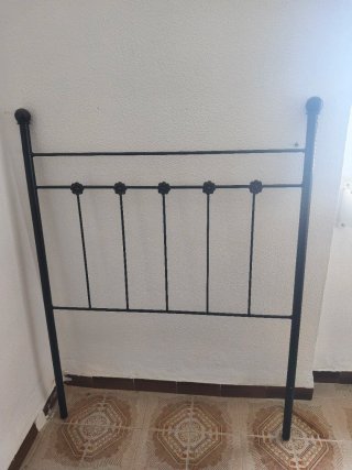 Cabecero de forja negro 90