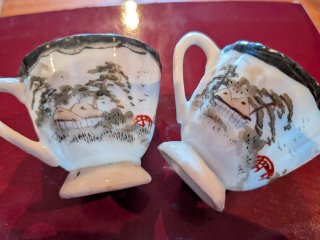 Tazas vintage pintadas a mano