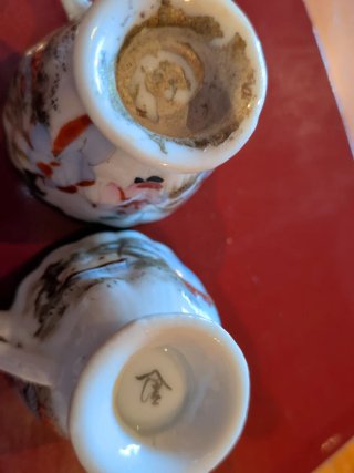 Tazas vintage pintadas a mano