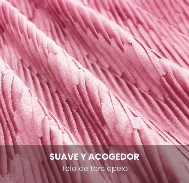 Pack 2 fundas cojín 50x50cm rosa terciopelo