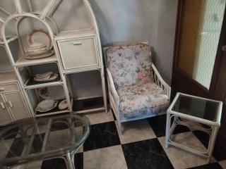 Conjunto Muebles Mimbre Floral