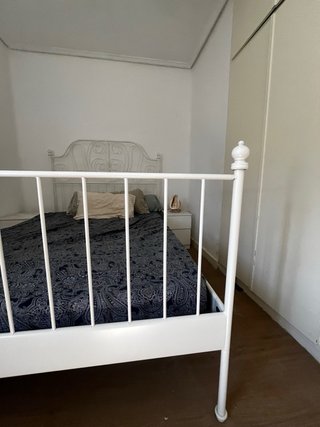 Cama IKEA LEIRVIK Metal Blanca